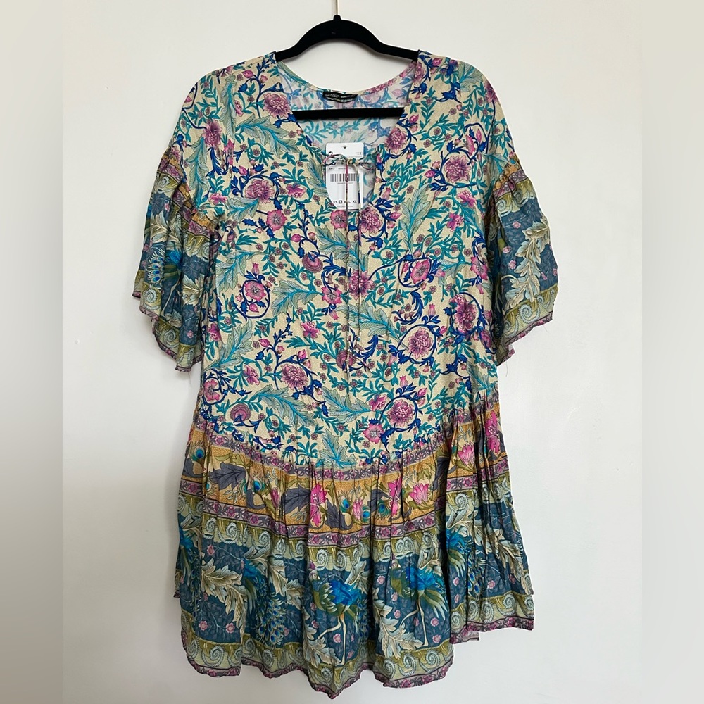 Lance Cade Casual Floral Midi Cotton Sun Dress
